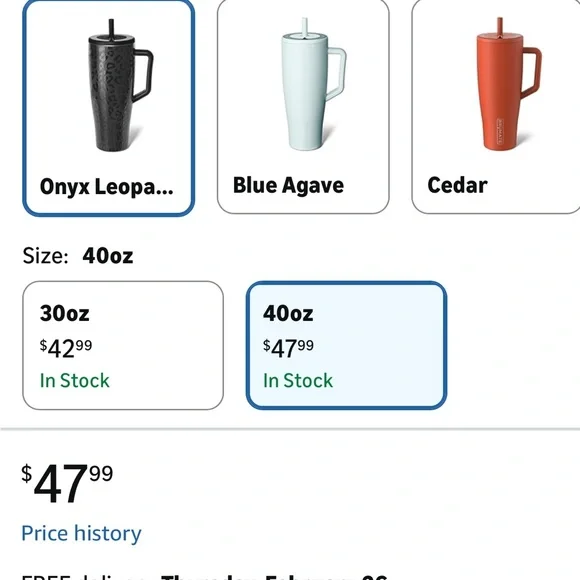 ERA 40 oz tumbler with handle and straw new - Picture 5 of 10